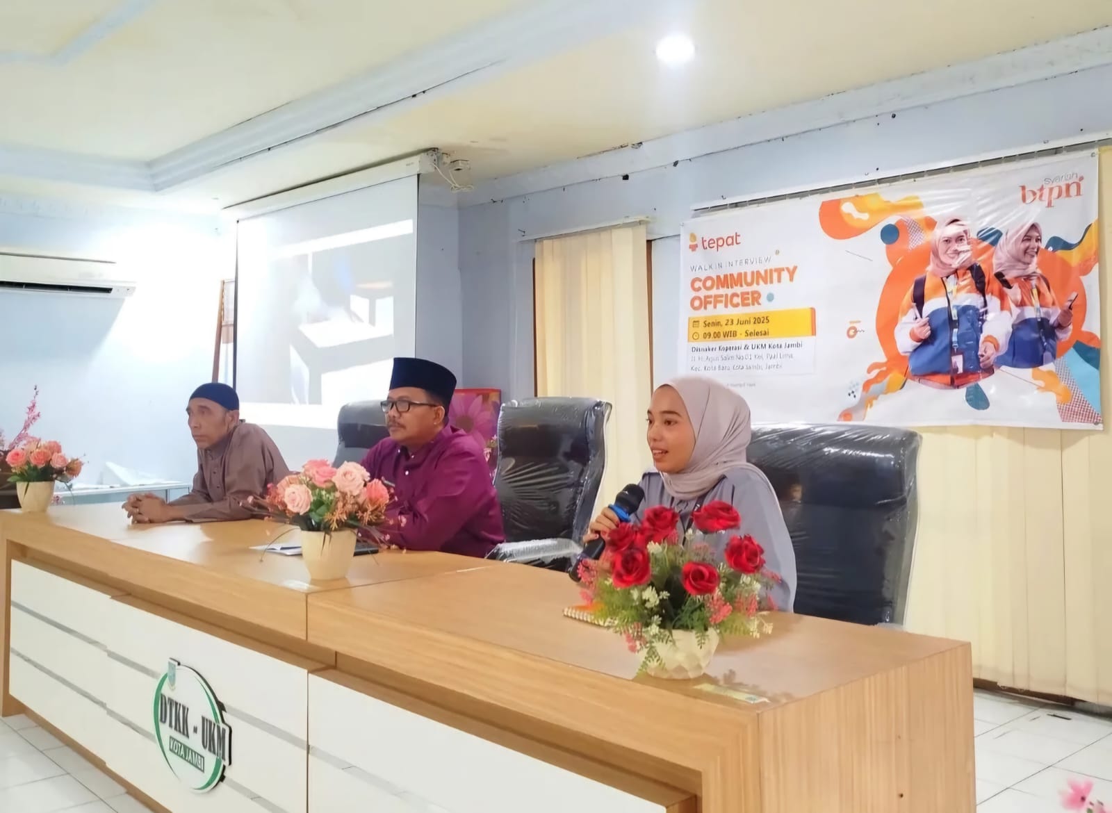 Kerja sama dalam rangka menfasilitasi Walk interview dari Perusahaan BTPN Syariah dengan Dinas Tenaga Kerja Koperasi dan UKM 