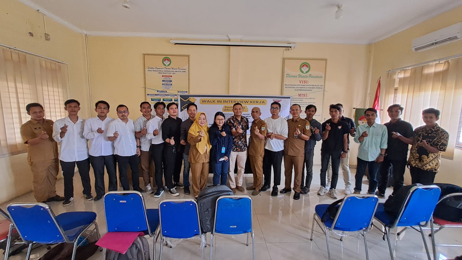 Dinas Tenaga Kerja, Koperasi, dan UKM Kota Jambi Fasilitasi Rekrutmen Perusahaan Wings